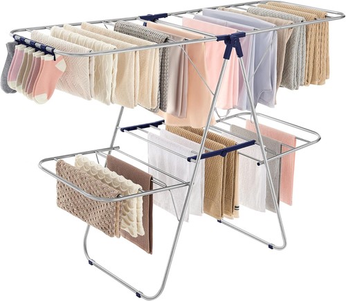Foldable tier laundry - foldable, 2-tier