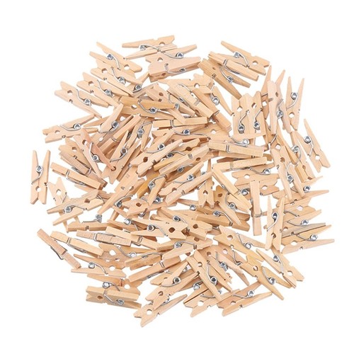 Wooden clothes pegs clips - wooden,