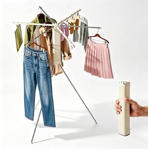 Foldable tripod drying rack - tripod,
