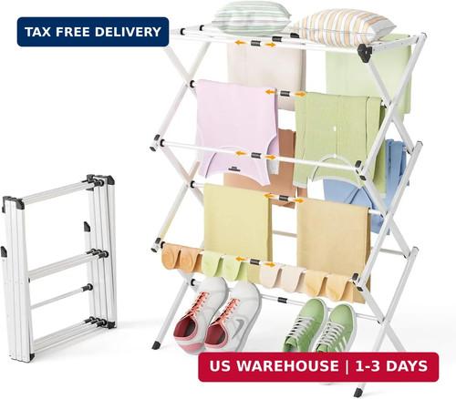 Foldable clothes drying rack - clothes,
