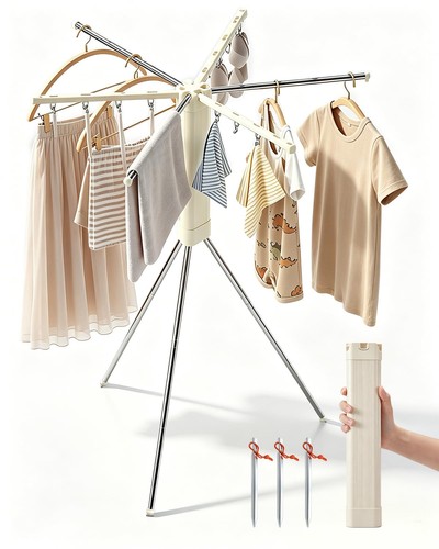 Foldable tripod clothes drying - foldable,